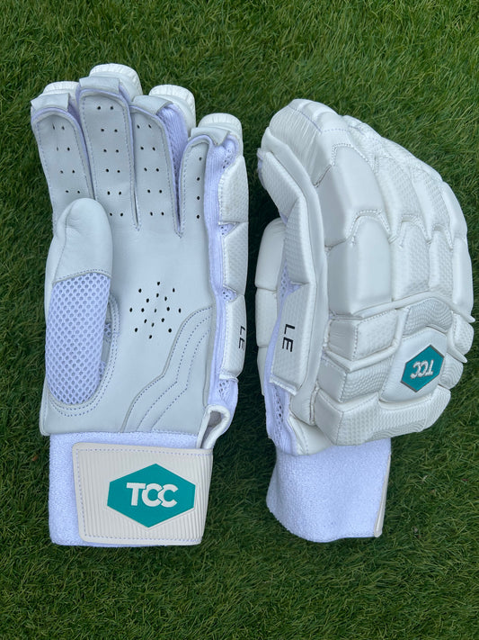 TCC Premium Batting Gloves Teal Logo (Small Mens Size)