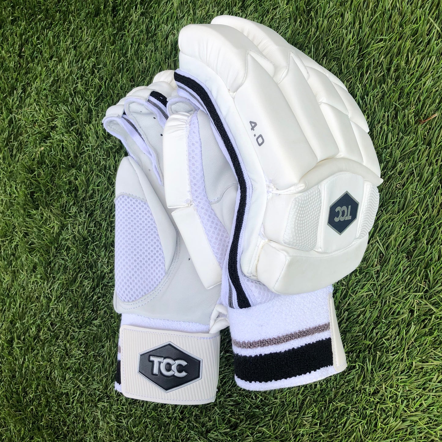 TCC Youth Batting Gloves with side profile and palm view